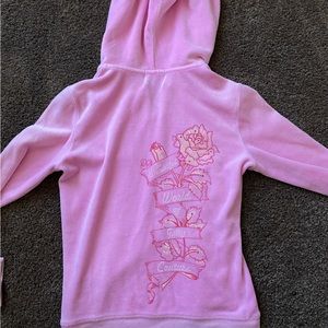 Juicy couture baby pink zip up hoodie